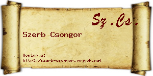 Szerb Csongor névjegykártya