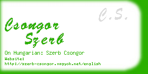 csongor szerb business card